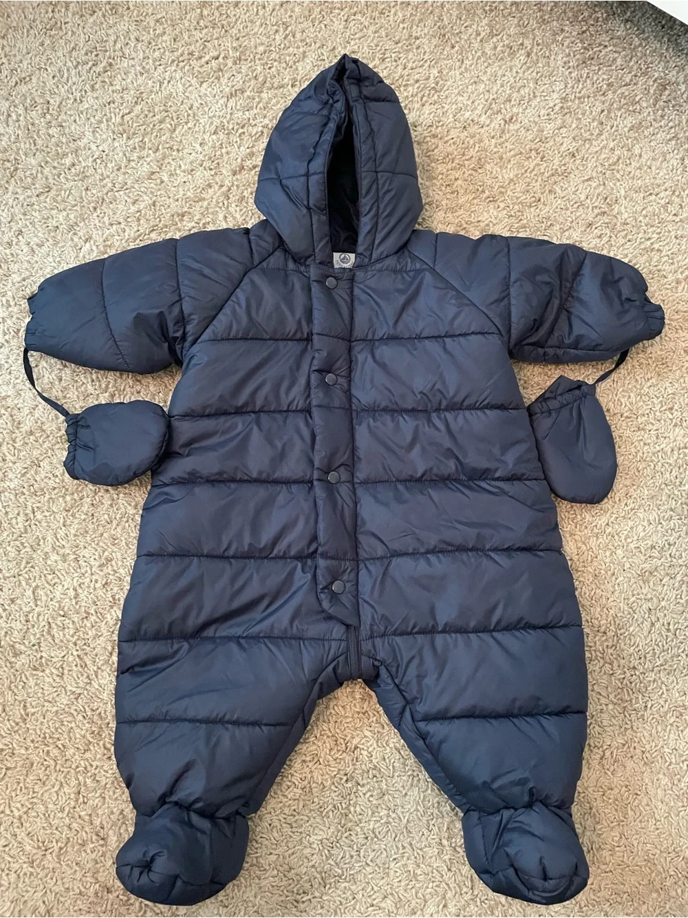 Petit Bateau Navy Puffer Snowsuit